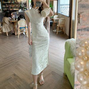 Improved cheongsam dress women summer 2021 new